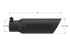 MBRP 3.5" O.D. Dual Wall Angled 2.5" inlet 12" length Black Universal Tip - T5106BLK