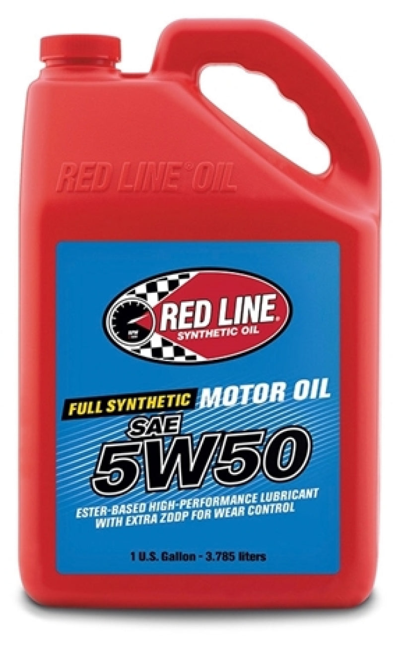 Red Line 5W50 Synthetic Motor Oil (Set of 4 x 1 Gallon) 11605