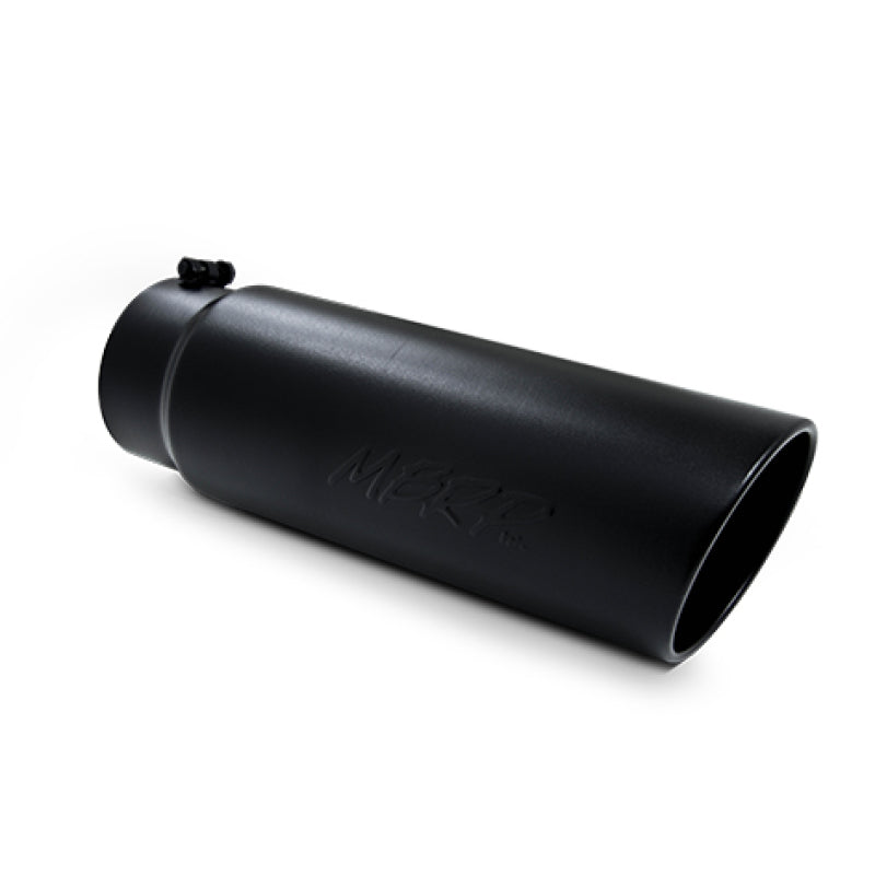 MBRP 6" OD Angled Rolled End 5" Inlet 18" Length Black Coated Exhaust Universal Tip T5125BLK