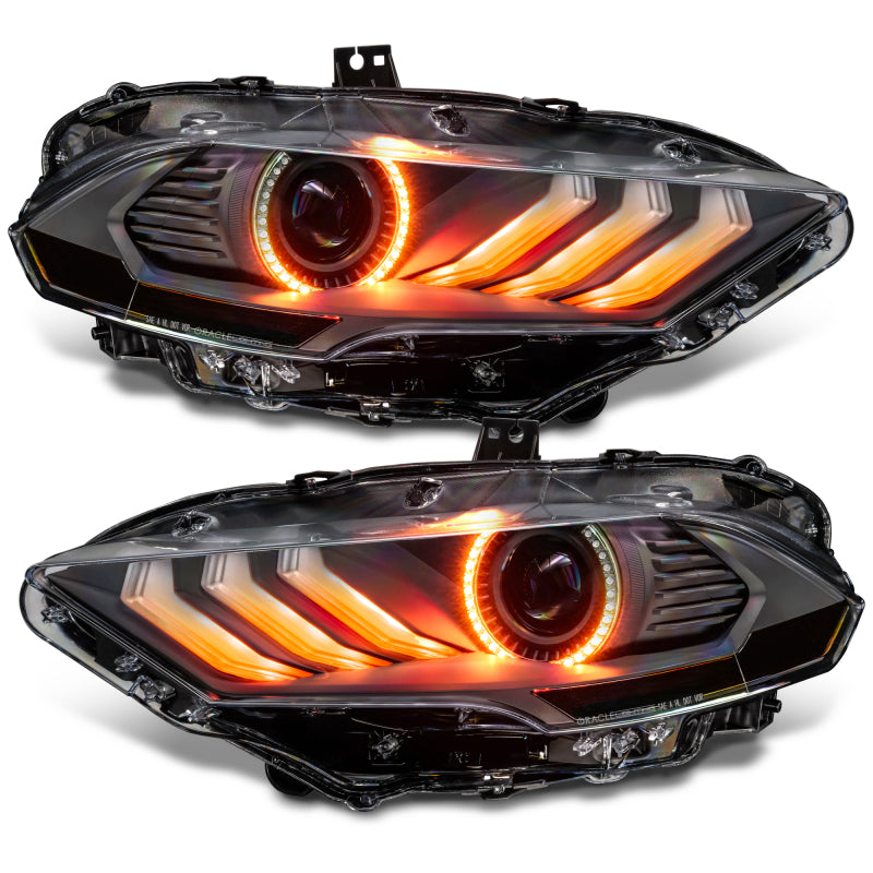 Oracle Lighting Dynamic ColorSHIFT LED Headlights - Black Series for 18-23 Ford Mustang 8204-332