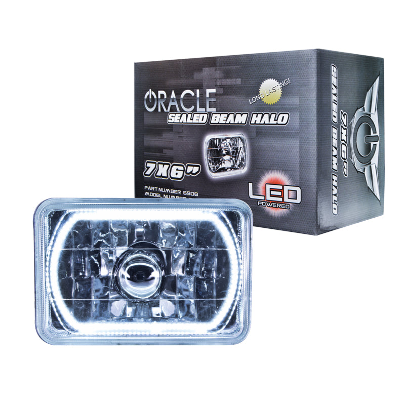 ORACLE Lighting Sealed Beam 7x6 in H6054 Headlight with Pre-installed White SMD Halo 6908-001