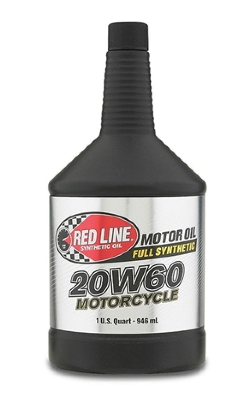 Red Line 20W60 High Performance Synthetic Motorcycle Oil (Set of 12 x 1 Qt. Bottle) 12604