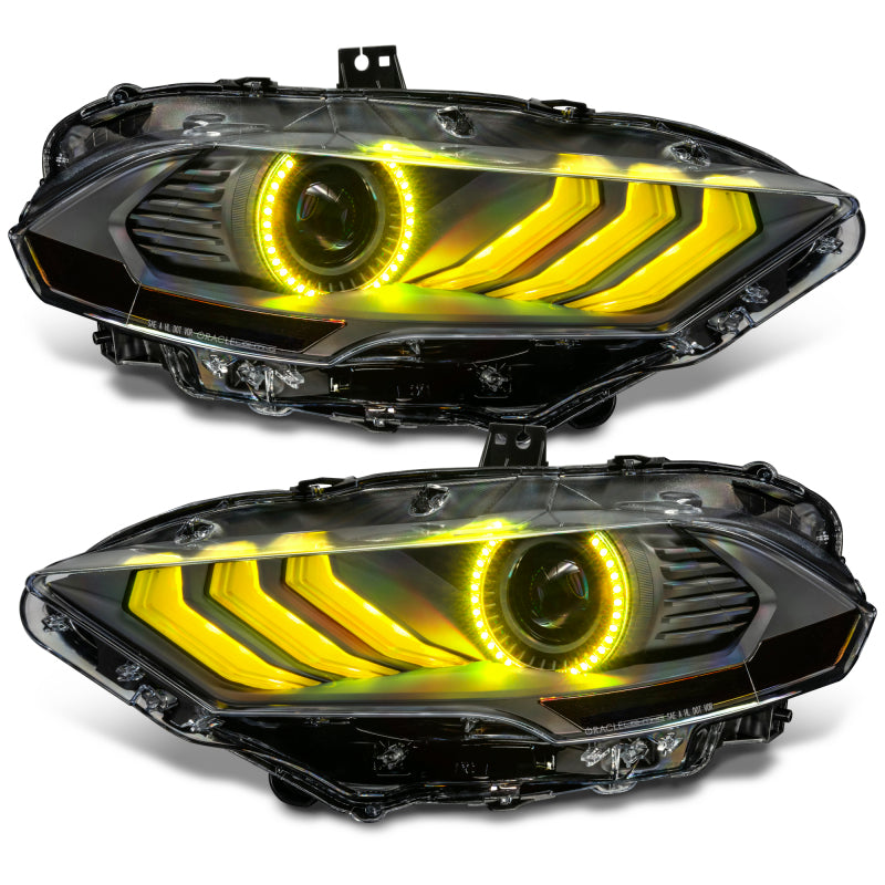 Oracle Lighting Dynamic ColorSHIFT LED Headlights - Black Series for 18-23 Ford Mustang 8204-332