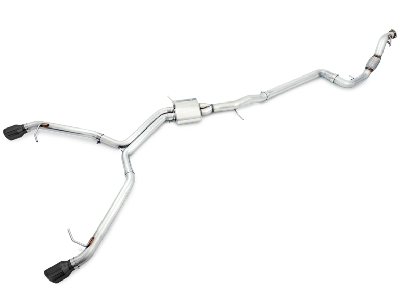 AWE Tuning Track Edition Exhaust Dual Outlet - Diamond Black Tips for Audi B9 A4 3020-33026