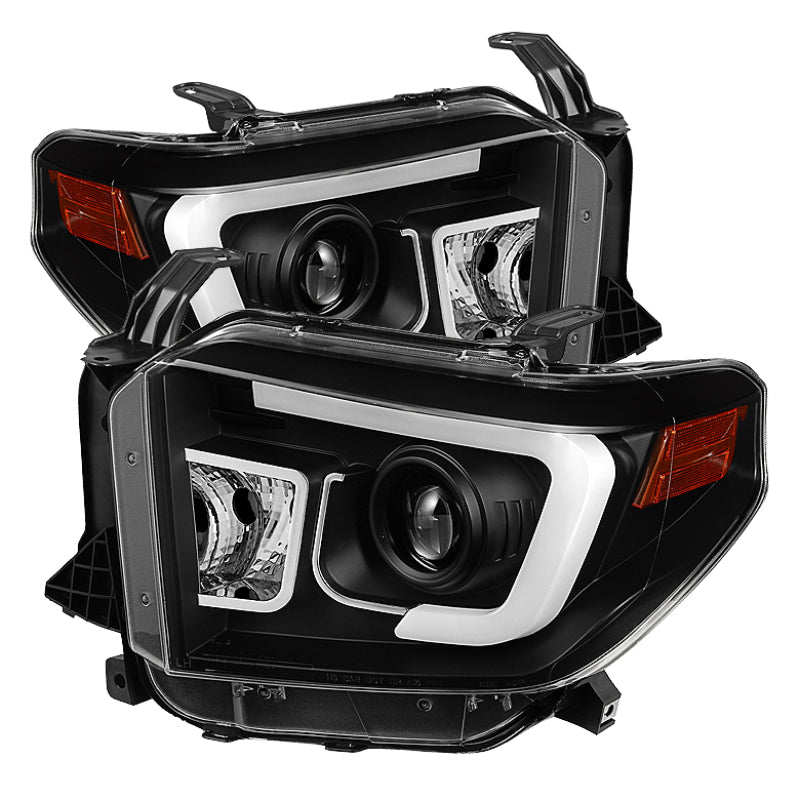 Spyder Toyota Tundra 2014-2016 Projector Headlights Light Bar DRL Black PRO-YD-TTU14-DRL-BK