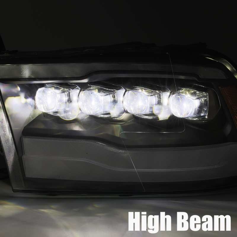 AlphaRex NOVA LED Projector Headlights Plank Style Design Chrome for 09-18 Dodge Ram 1500HD 880591