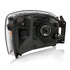 ANZO 2006-2009 Dodge Ram 1500 Crystal Headlight Black Amber