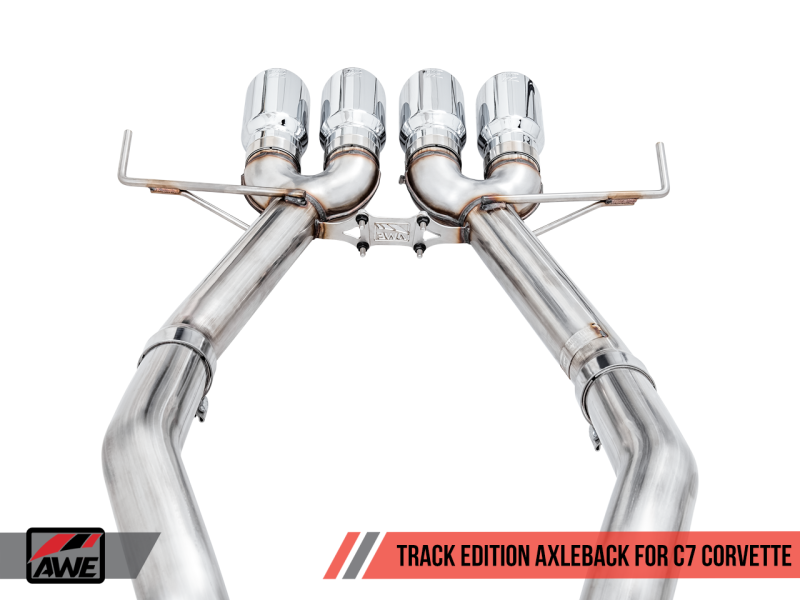 AWE Tuning Track Edition Axle-Back Exhaust w/Chrome Tips for Chevy Corvette C7 Z06/ZR1 3020-42073