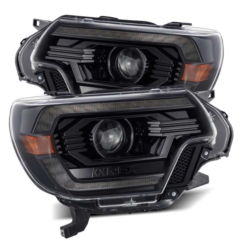 AlphaRex PRO-Series Projector Headlights Plank Style Alpha Black for 12-15 Toyota Tacoma 880748