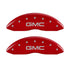 MGP 4 Caliper Covers Engraved Front & Rear Denali Red finish silver ch