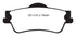 EBC 11+ Chevrolet Caprice 3.6 Redstuff Rear Brake Pads