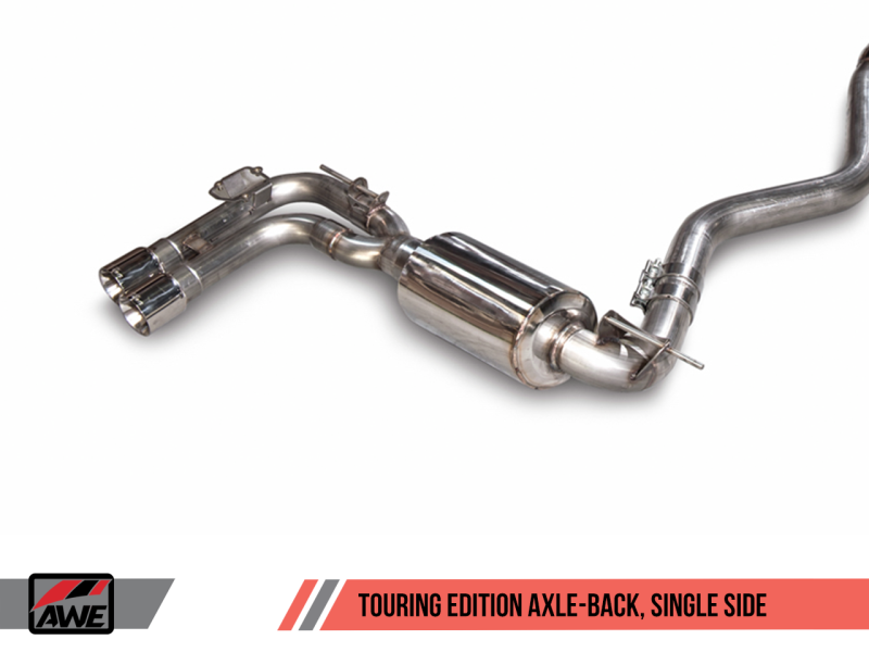 AWE Tuning Touring Edition Axle-back Exhaust, Quad Outlet-80mm Chrome Silver Tips 3010-42042