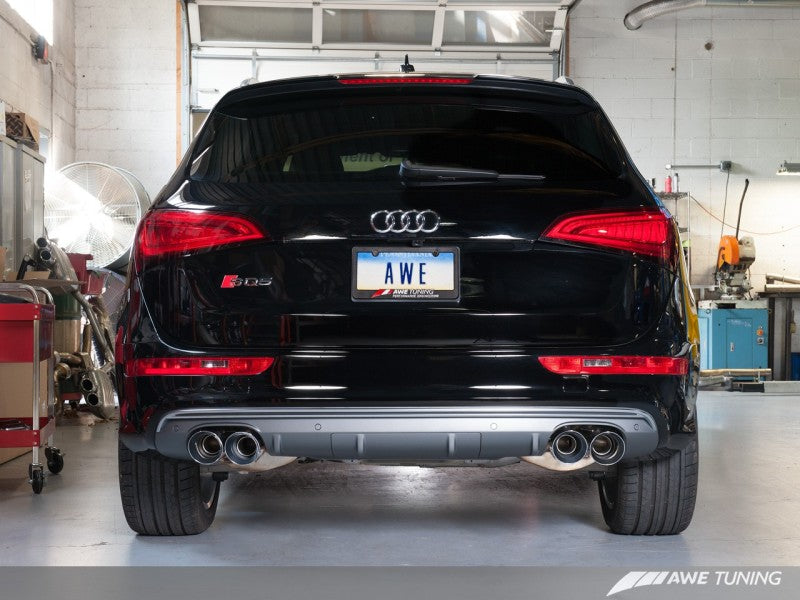 AWE Tuning Touring Edition Exhaust - Quad Outlet Chrome Silver Tips for Audi 8R SQ5 3015-42052