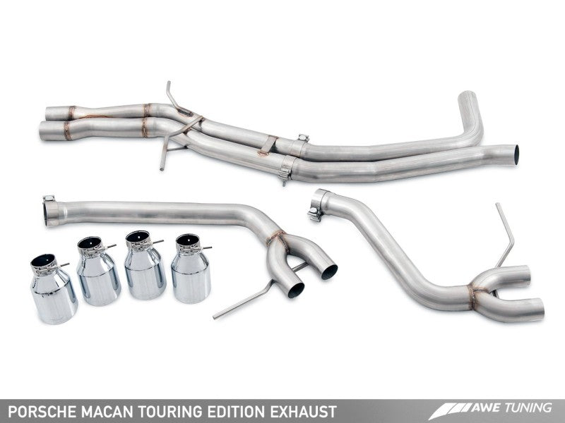 AWE Tuning Touring Edition Exhaust System - Diamond Black 102mm Tips for Porsche Macan 3015-43072