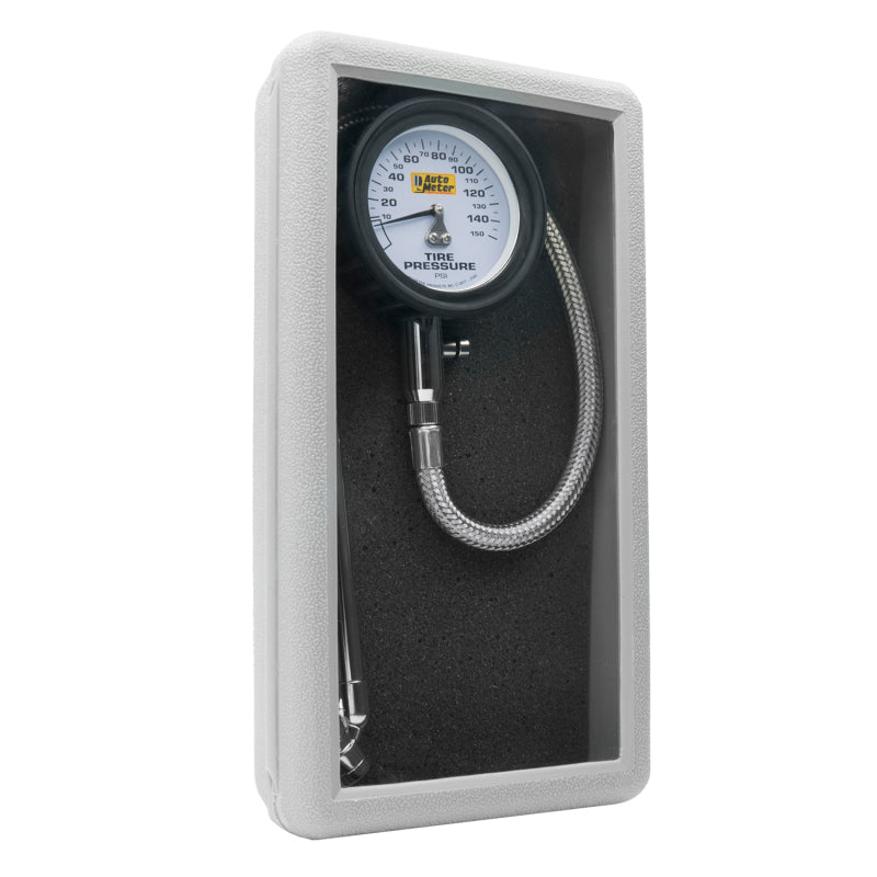 Autometer Performance Tire Pressure Gauge 150 PSI Analog HD Dual Foot 2165