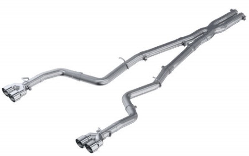 MBRP 3"Cat Back Dual Rear AL Steel w/Quad Tip(Race)For 15-16 Dodge Challenger 5.7L HEMI S7116AL