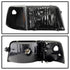 Xtune Ford Ranger 93-97 Crystal Headlights w/ Corner Lights 4pcs Sets Black HD-JH-FR93-SET-BK