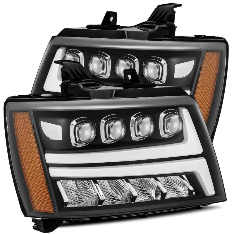 AlphaRex NOVA LED Projector Headlights Plank Style Matte Black for 07-13 Chevy Avalanche 880288