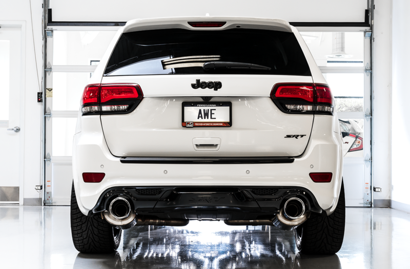 AWE Tuning Touring Edition Exhaust - Diamond Black Tips for 2020 Jeep Grand Cherokee SRT 3015-33121