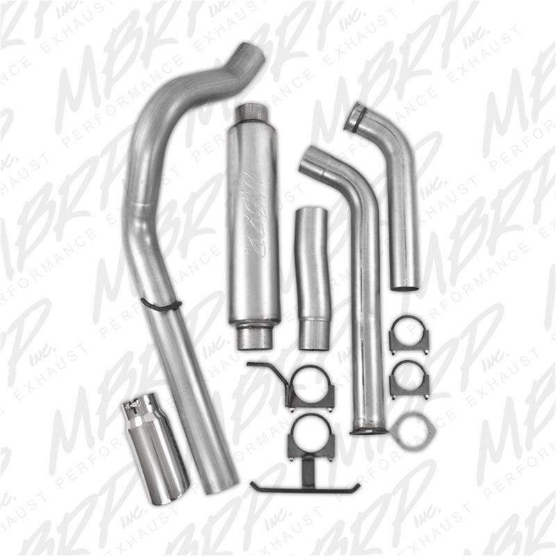 MBRP 4"Turbo Back Single Side (Stock Cat) AL Exit For 03-05 Ford Excursion 6.0L S6216AL