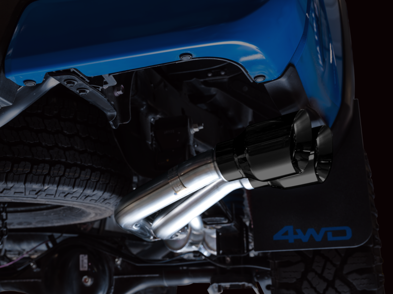 AWE Tuning 0FG Catback Exhaust w/BashGuard Dual Diamond Black Tips for 16-22 Toyota Tacoma 3015-33826