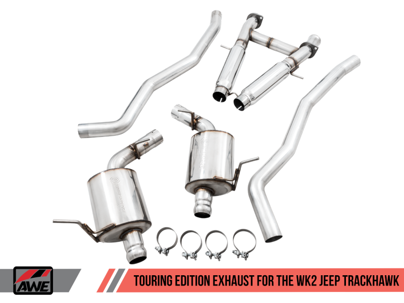 AWE Tuning Touring Edition Exhaust w/Stock Tips For 2020Jeep Grand Cherokee SRT/Trackhawk 3015-31017