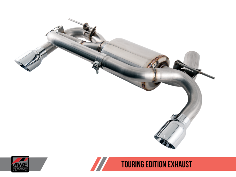 AWE Tuning Touring Edition Axle Back Exhaust For BMWF3X 335i/435i-90mmChrome Silver Tips 3010-32024