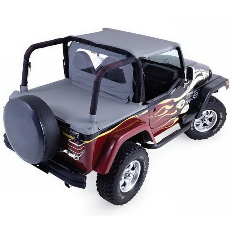 Rampage 1987-1991 Jeep Wrangler(YJ) Cab Soft Top And Tonneau Cover - Black Denim