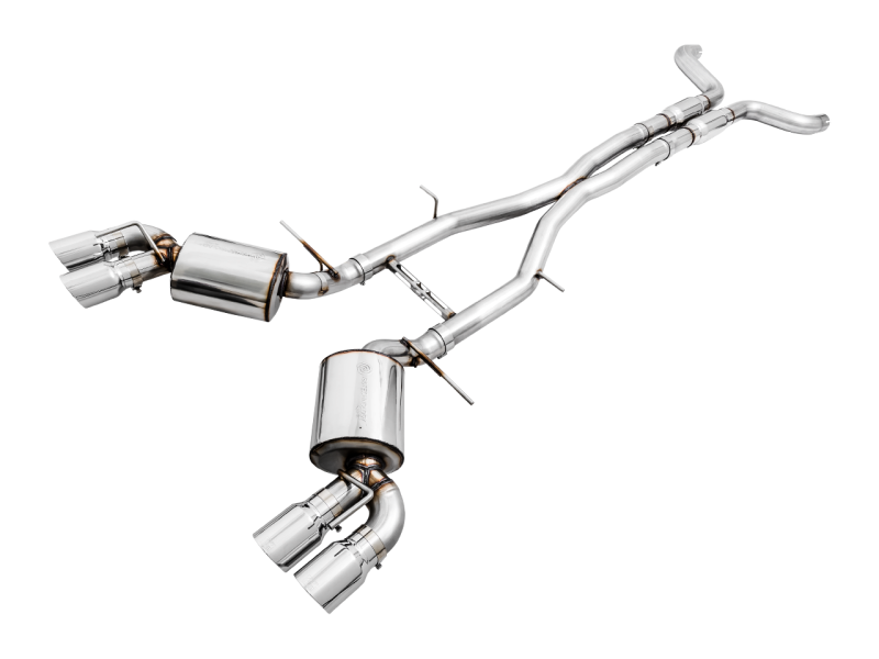 AWE Tuning Touring Edition Cat-Back Exhaust Quad Chrome Silver Tips for Chevy Camaro SS 3015-42092