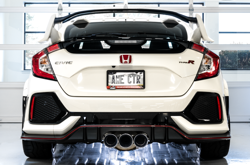 AWE Tuning Track Edition Exhaust w/Front Pipe & Triple Chrome Silver Tips for Honda Civic 3020-52000