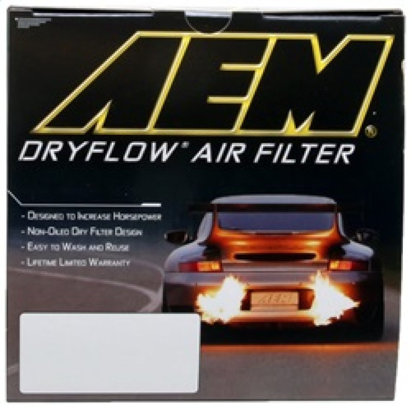 AEM DryFlow Air Filter - Round 2.75in ID x 6.25in OD x 8.25in H fits 2007-2014 Ford/Volvo