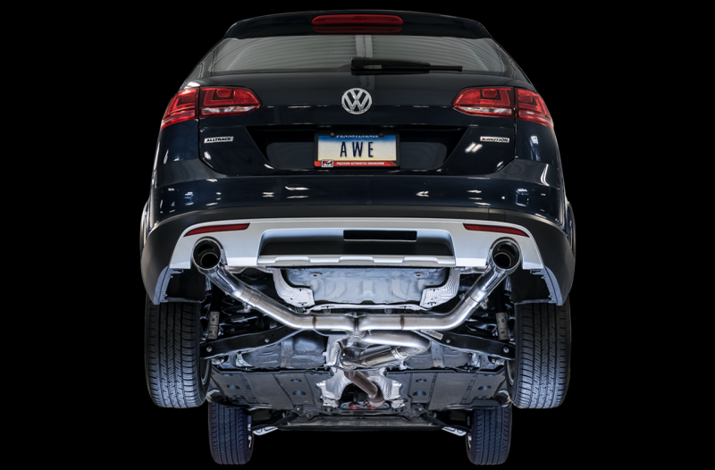 AWE Tuning Track Edition Exhaust Chrome Silver Tips for VW Golf Alltrack /Sportwagen 4Motion 3020-32044