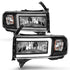 ANZO 94-02 Dodge RAM Crystal Headlight - w/ Light Bar Black Housing