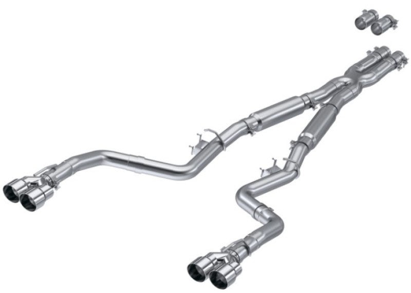 MBRP AL 3"Dual Catback EX w/Quad Tips(Street) For 15-23 Dodge Challenger HEMI 5.7L/6.2L/6.4L S7113AL