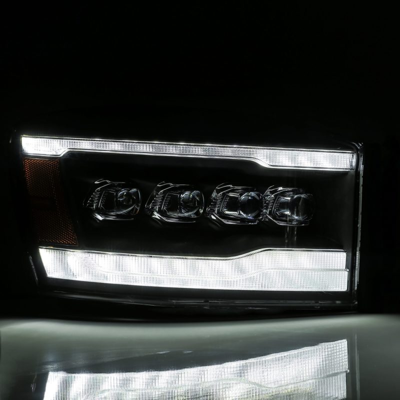 AlphaRex NOVA LED Projector Headlights Plank Style Black for 06-08 Dodge Ram 1500HD 880536