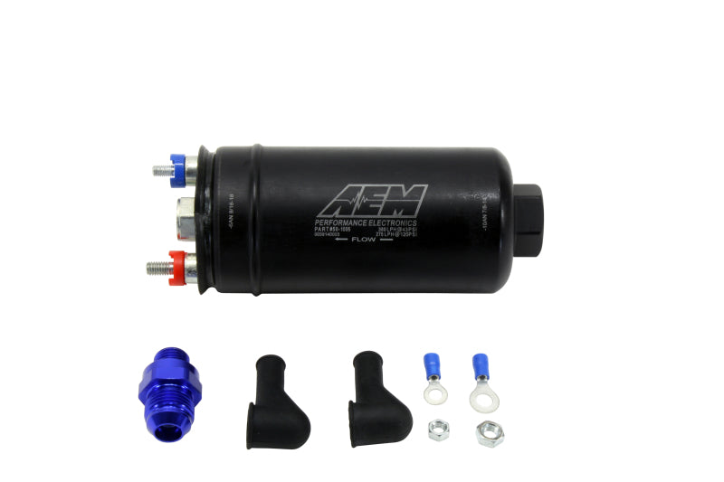 AEM 400LPH High Pressure Flow Fuel Pump -6AN Female Out, -10AN Female Inline - 50-1005