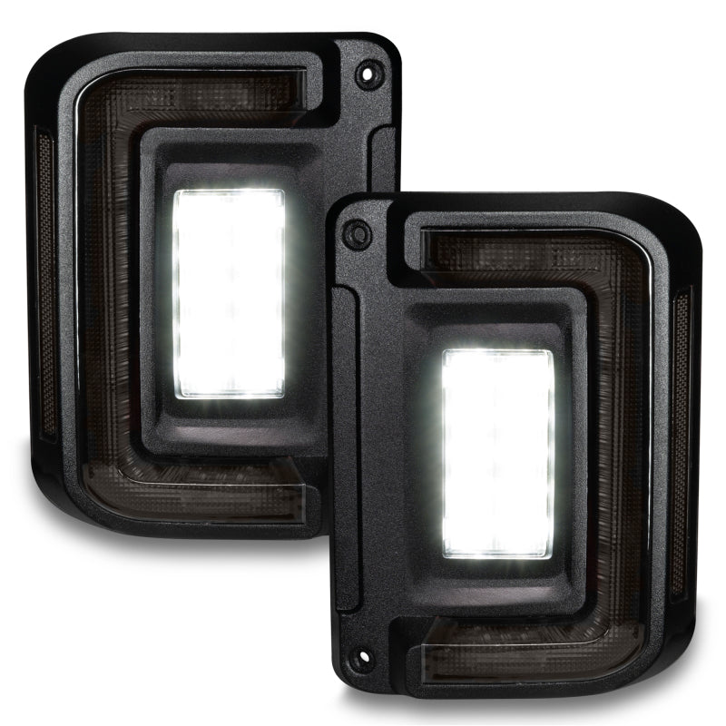 ORACLE Lighting Flush Mount Tinted LED Tail Lights for 07-17 Jeep Wrangler JK 5891-504-T
