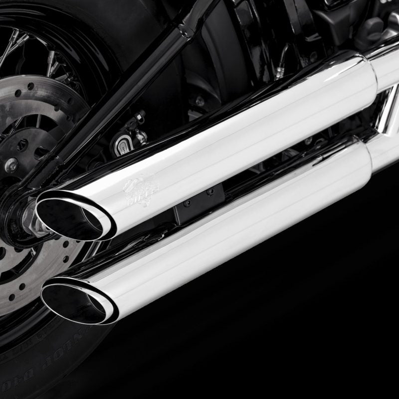 Vance & Hines HD Softail 18-22 Twn Slash S/OS Chrome PCX Slip-On Exhaust