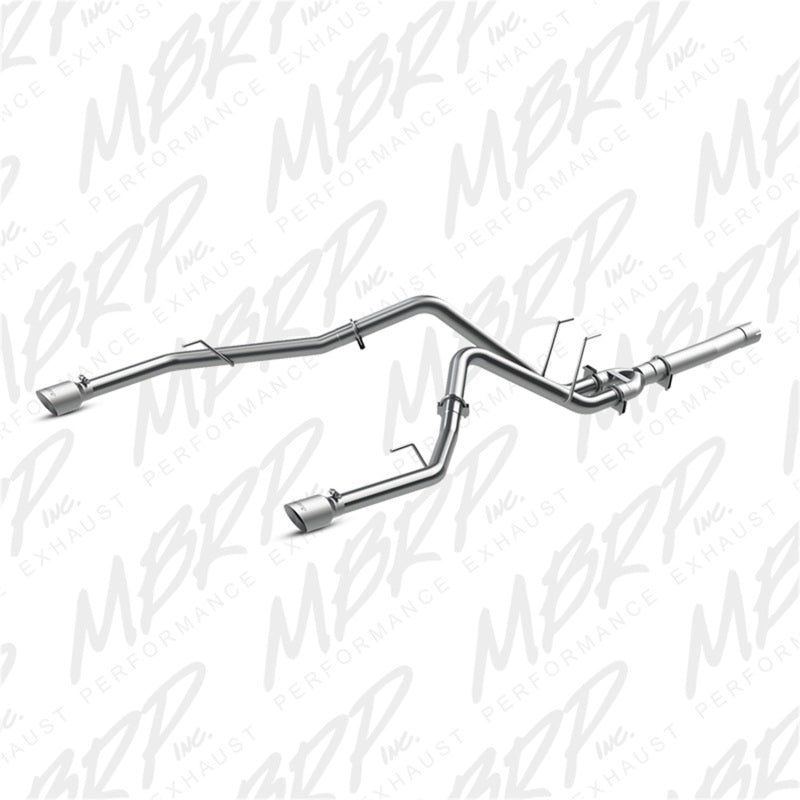 MBRP 2.5"Filter Back Exhaust AL Dual Split Rear Exit For 14-18 Dodge Ram 1500 3.0L EcoDiesel S6171AL