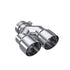 MBRP 3"ID/ 4" Dual Out/ L 9.37" / R 9.87" Single Wall T304 SS Univ Exhaust Tip - T5183