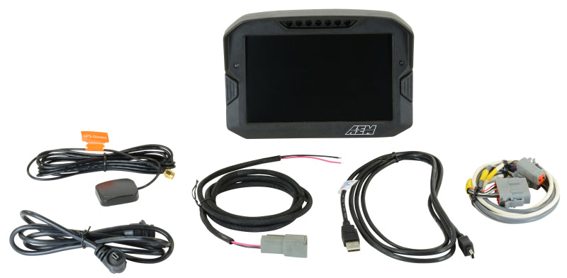 AEM CD-7 Logging GPS Enabled Race Dash Carbon Fiber Digital Display w/ Internal GPS - 30-5703