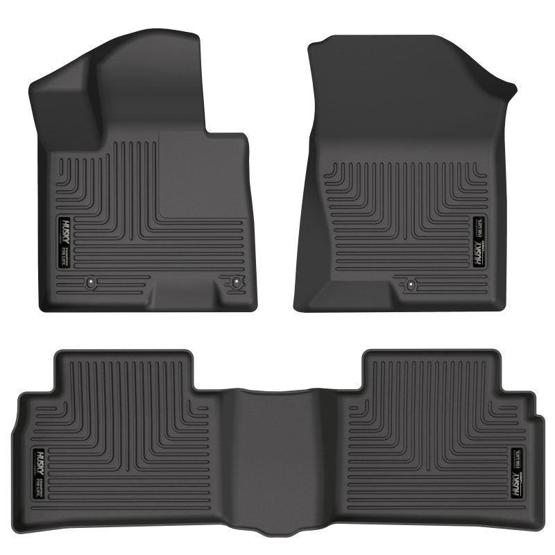 Husky Liners 2022 Hyundai Tucson Excl. Hybrid Weatherbeater Black Front & 2nd Seat Floor Liners