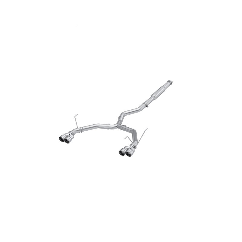 MBRP 3" Cat-Back Dual Split Rear, Quad Tips, Race Profile 2022+ Subaru WRX Race Profile S4808304