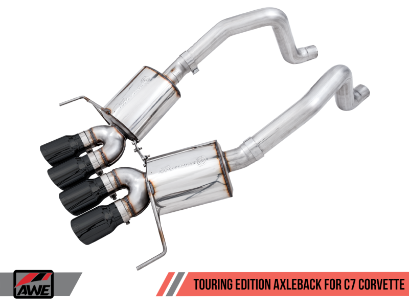 AWE Tuning Touring Edition Axle-Back Exhaust w/Black Tips for Chevy Corvette C7 Z06/ZR1 T 3015-43143