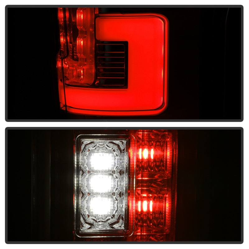 Spyder 17-18 Ford F-250 SD (w/Blind Spot Sensor) LED Tail Lights - Red Clr (ALT-YD-FS17BS-LED-RC)