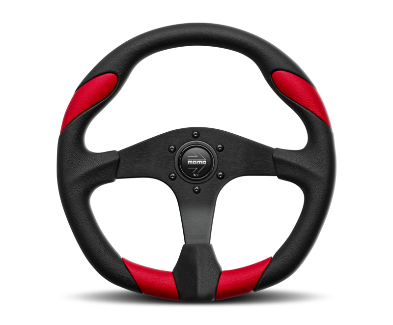 Momo Quark Steering Wheel 350 mm - Black Poly/Black Spokes