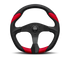 Momo Quark Steering Wheel 350 mm - Black Poly/Black Spokes