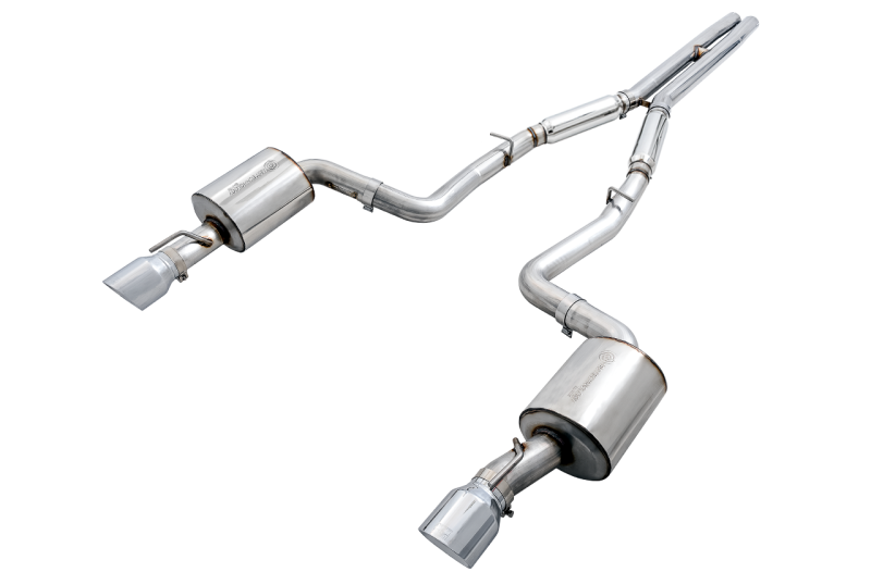 AWE Tuning Non-Resonated Touring Edition Exhaust Silver Tips for Dodge Charger 6.4L/6.2L SC 3020-32056