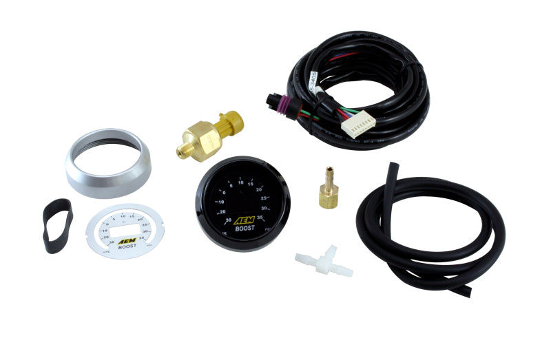 AEM 52mm Classic Boost Digital Gauge Kit -30-35psi - 30-4406