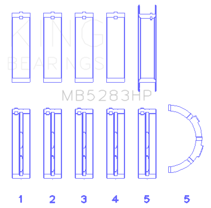 King Performance Main Bearing Set - Size Standard